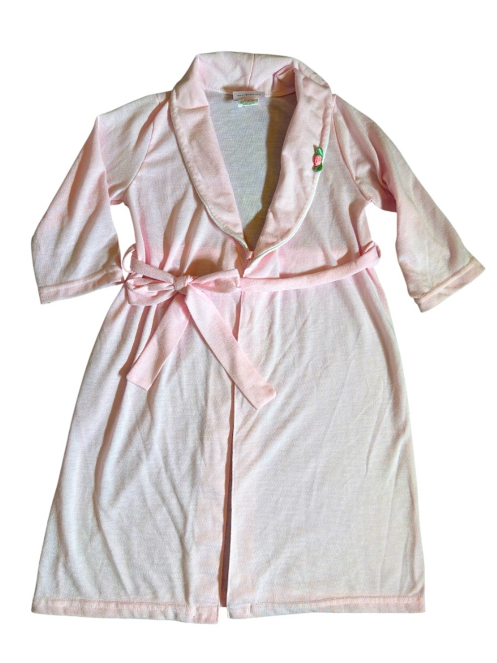 EUC gurls Laura dare light pink rosebud detail lightweight robe 2t